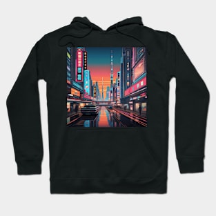 Retro futuristic Tokyo Hoodie